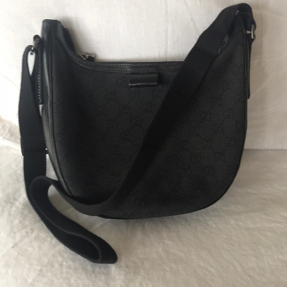 GG black canvas crossbody
